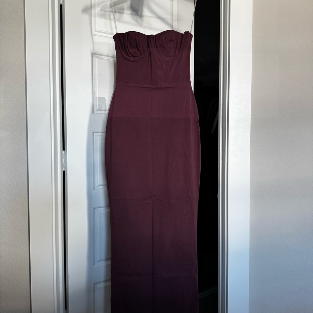 House of CB Red Strapless Bodycon Dress